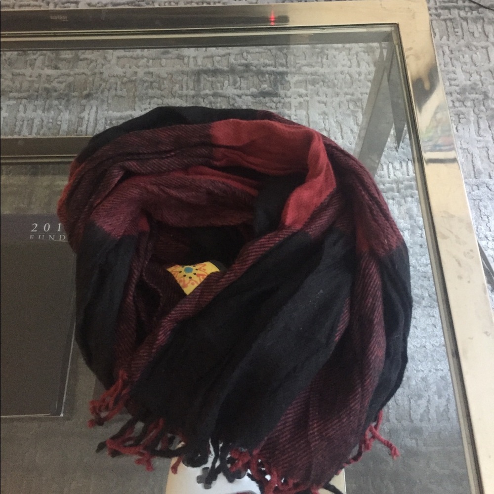 Black and red scarf